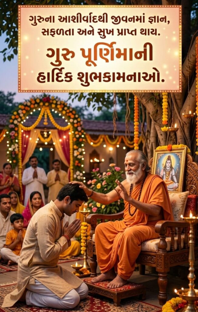 Happy Guru Purnima Wishes in Gujarati